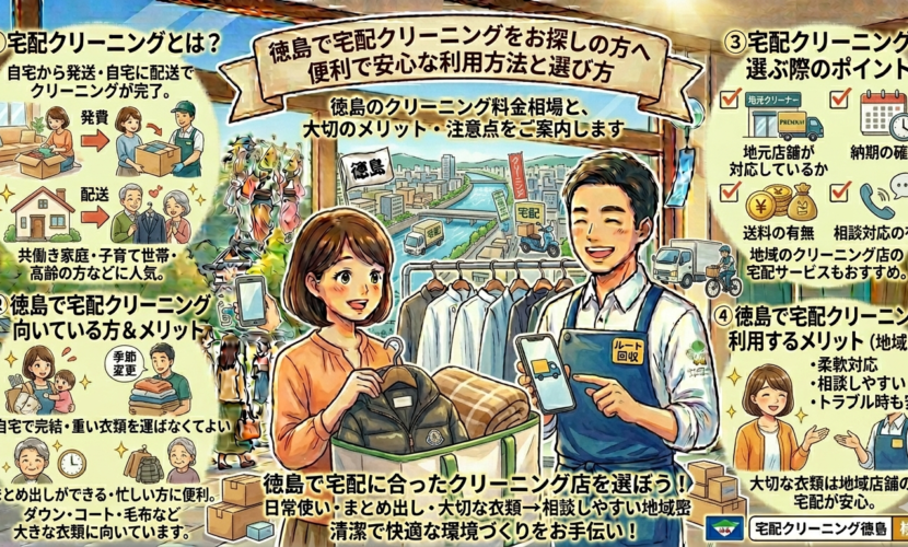 徳島で宅配クリーニングをお探しの方へ｜便利で安心な利用方法と選び方