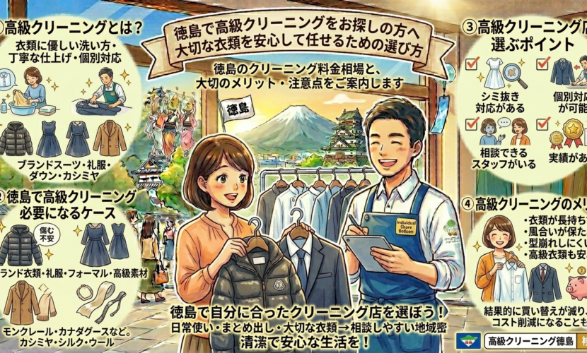 徳島で高級クリーニングをお探しの方へ｜大切な衣類を安心して任せるための選び方